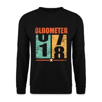 18th birthday - Unisex Sweatshirt - black - Front - Alina (178cm) & Michal (187cm)