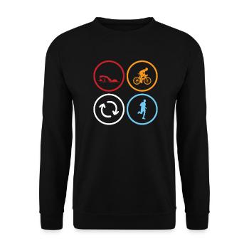 Idée cadeau cadeau triathlon triathlète - Sweat-shirt Unisexe - noir - Devant - Alina (178cm) & Michal (187cm)