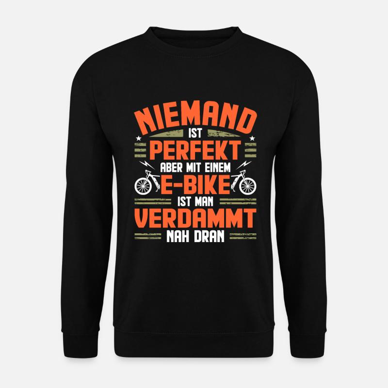 E-Fahrrad E-Bike - Unisex Pullover - Schwarz