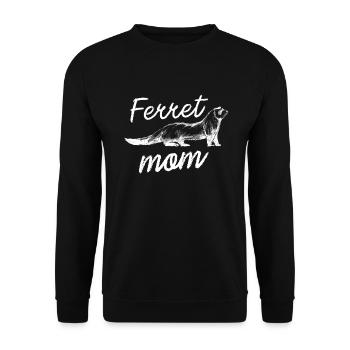 Frettchen - Unisex Pullover - Schwarz - Vorne - Alina (178cm) & Michal (187cm)