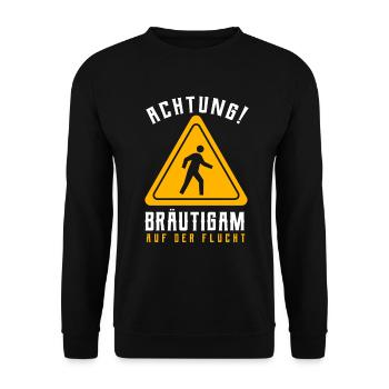Junggesellinenabschied Ehe Geschenk heiraten - Unisex Pullover - Schwarz - Vorne - Alina (178cm) & Michal (187cm)