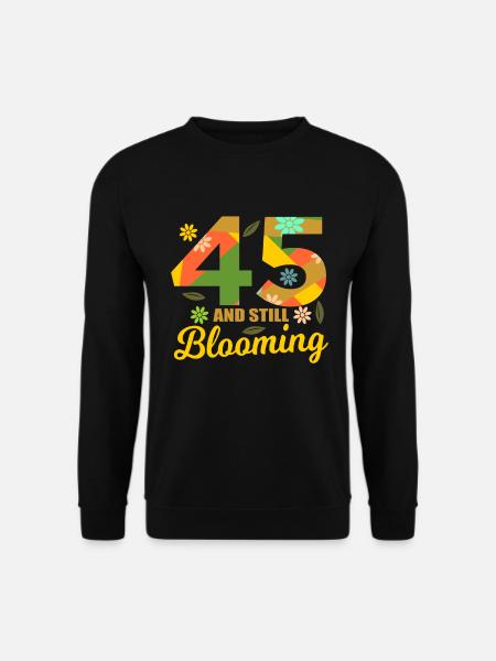 45. Geburtstag 45 Jahre alte Geschenkidee - Unisex Pullover - Schwarz