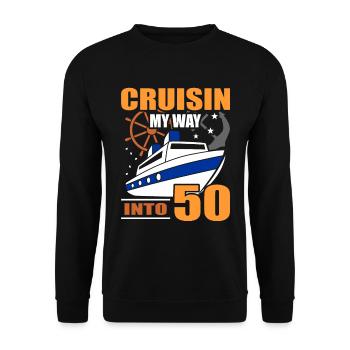 50e anniversaire - Sweat-shirt Unisexe - noir - Devant - Alina (178cm) & Michal (187cm)