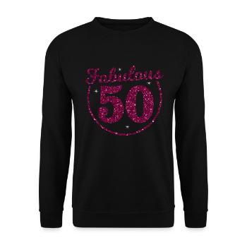 50e anniversaire - Sweat-shirt Unisexe - noir - Devant - Alina (178cm) & Michal (187cm)