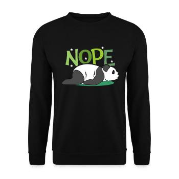 panda - Unisex Sweatshirt - black - Front - Alina (178cm) & Michal (187cm)