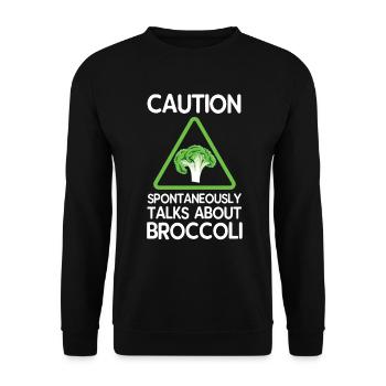 broccoli - Unisex Sweatshirt - black - Front - Alina (178cm) & Michal (187cm)