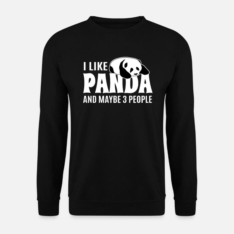 Panda - Unisex Pullover - Schwarz