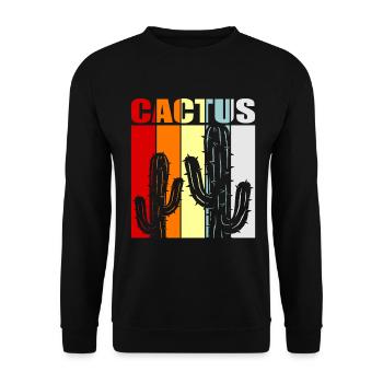 Kaktus - Unisex Pullover - Schwarz - Vorne - Alina (178cm) & Michal (187cm)