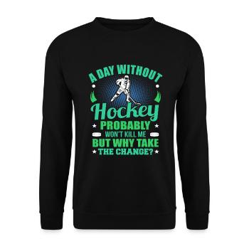 Hockey sur glace - Sweat-shirt Unisexe - noir - Devant - Alina (178cm) & Michal (187cm)