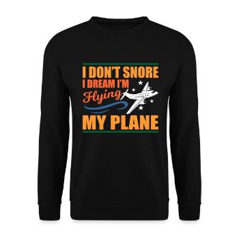 Flugzeug - Unisex Pullover - Schwarz - Vorne - Alina (178cm) & Michal (187cm)