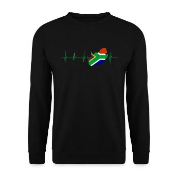 Idée cadeau chemise République d'Afrique du Sud - Sweat-shirt Unisexe - noir - Devant - Alina (178cm) & Michal (187cm)