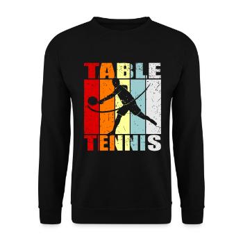 Tennis de table - Sweat-shirt Unisexe - noir - Devant - Alina (178cm) & Michal (187cm)