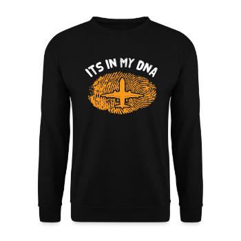 Flugzeug - Unisex Pullover - Schwarz - Vorne - Alina (178cm) & Michal (187cm)
