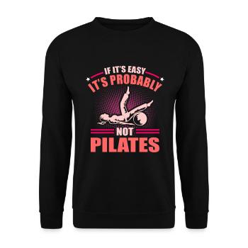 Pilates - Unisex Sweatshirt - black - Front - Alina (178cm) & Michal (187cm)