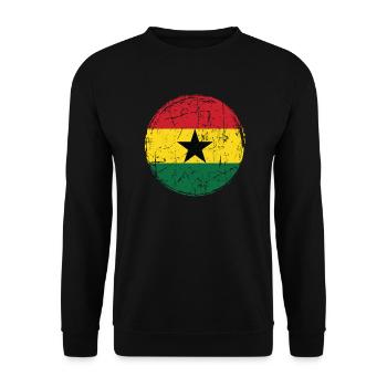 Ghana - Unisex Sweatshirt - black - Front - Alina (178cm) & Michal (187cm)