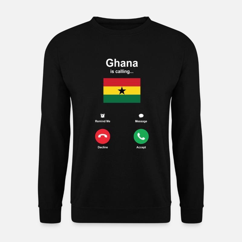 Ghana - Unisex Pullover - Schwarz