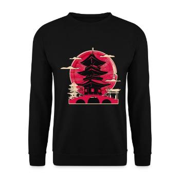 Japan - Unisex Pullover - Schwarz - Vorne - Alina (178cm) & Michal (187cm)