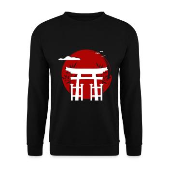 Japan - Unisex Sweatshirt - black - Front - Alina (178cm) & Michal (187cm)