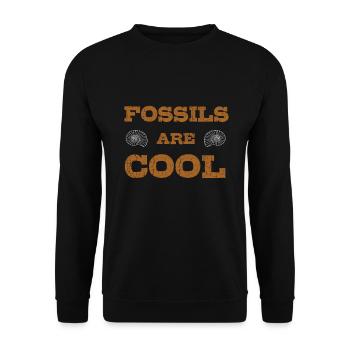 Fossils Are Cool Fossils Collectors Fossil Fan - Unisex Sweatshirt - black - Front - Alina (178cm) & Michal (187cm)
