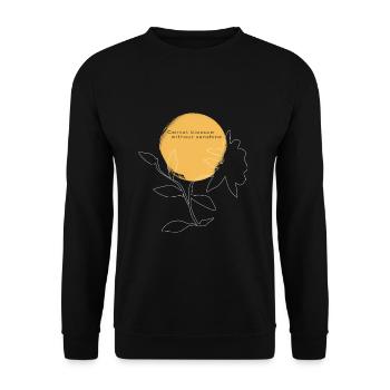 Des fleurs - Sweat-shirt Unisexe - noir - Devant - Alina (178cm) & Michal (187cm)
