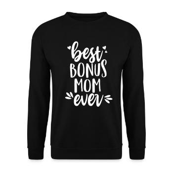 Beste Bonus-Mama aller Zeiten - Stiefmutter - Unisex Pullover - Schwarz - Vorne - Alina (178cm) & Michal (187cm)