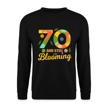 70. Geburtstag 70 Jahre alt 70. Party Geschenkidee - Unisex Pullover - Schwarz - Vorne - Alina (178cm) & Michal (187cm)