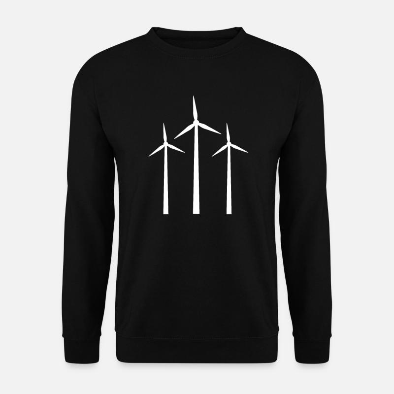 Windmühle Wind Power Shirt Geschenkidee - Unisex Pullover - Schwarz