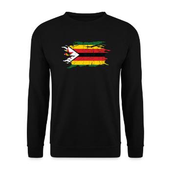 Simbabwe - Unisex Pullover - Schwarz - Vorne - Alina (178cm) & Michal (187cm)