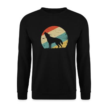 Loup - Sweat-shirt Unisexe - noir - Devant - Alina (178cm) & Michal (187cm)