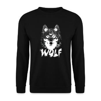 Loup - Sweat-shirt Unisexe - noir - Devant - Alina (178cm) & Michal (187cm)
