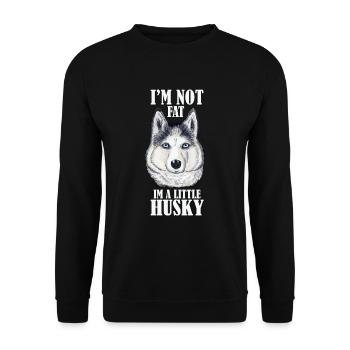 Cadeau de chiot de race de chien Husky - Sweat-shirt Unisexe - noir - Devant - Alina (178cm) & Michal (187cm)