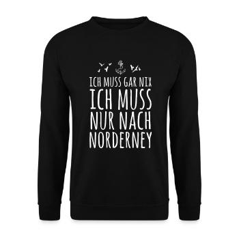 Norderney - Unisex Pullover - Schwarz - Vorne - Alina (178cm) & Michal (187cm)