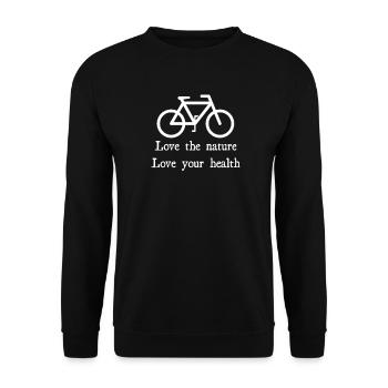 bicycle - Unisex Sweatshirt - black - Front - Alina (178cm) & Michal (187cm)