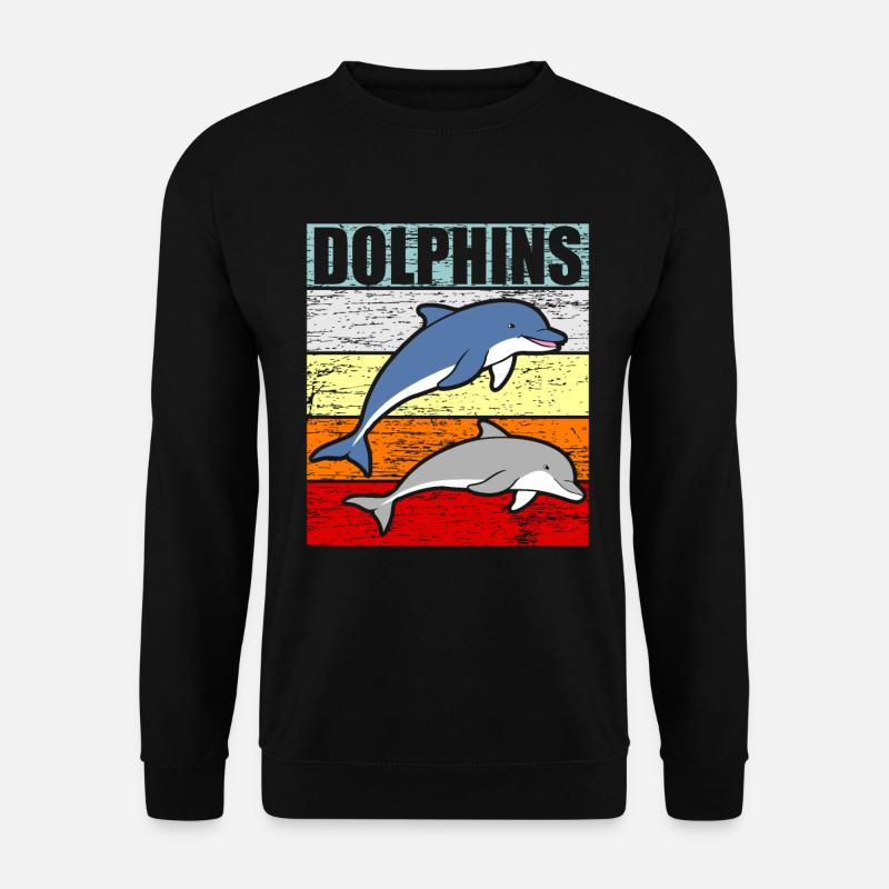 Delfin - Unisex Pullover - Schwarz