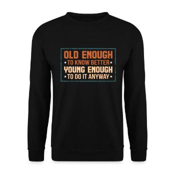 Lustiges Zitat - Unisex Pullover - Schwarz - Vorne - Alina (178cm) & Michal (187cm)