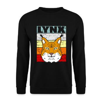 lynx - Unisex Sweatshirt - black - Front - Alina (178cm) & Michal (187cm)