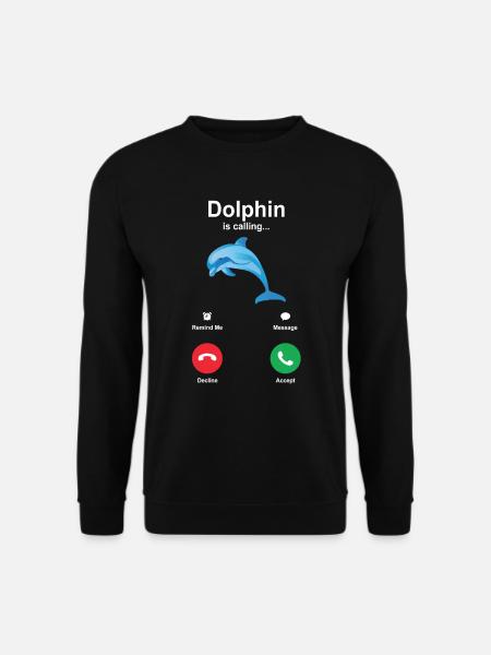 Delfin - Unisex Pullover - Schwarz