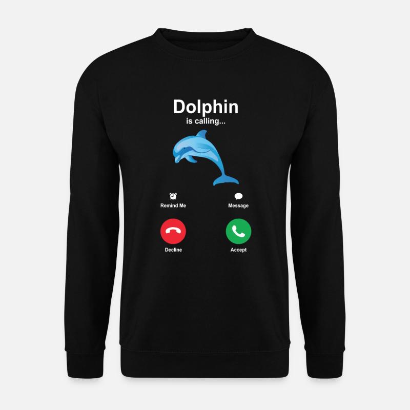 Delfin - Unisex Pullover - Schwarz