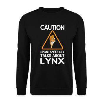 lynx - Unisex Sweatshirt - black - Front - Alina (178cm) & Michal (187cm)