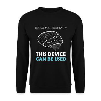 Funny Sayings Funny Memes Anti Idiots - Unisex Sweatshirt - black - Front - Alina (178cm) & Michal (187cm)
