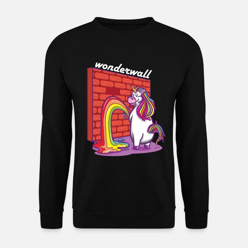 Lustiges Pinkelndes Einhorn Witzige Einhörner - Unisex Pullover - Schwarz