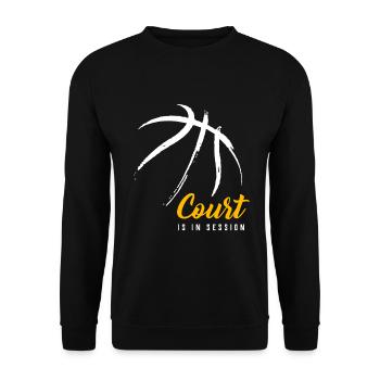 Basketball Basketballer Basketballmannschaft Gesch - Unisex Pullover - Schwarz - Vorne - Alina (178cm) & Michal (187cm)
