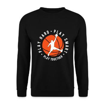 Basketball Basketballer Basketballmannschaft Gesch - Unisex Pullover - Schwarz - Vorne - Alina (178cm) & Michal (187cm)