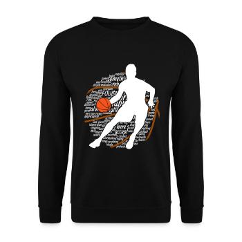 Basketball Basketballer Basketballmannschaft Gesch - Unisex Pullover - Schwarz - Vorne - Alina (178cm) & Michal (187cm)