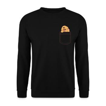 Golden retriever - Unisex Sweatshirt - black - Front - Alina (178cm) & Michal (187cm)