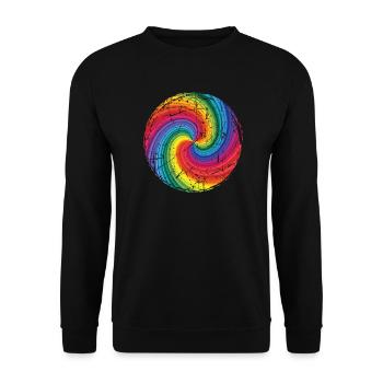 Regenbogen - Unisex Pullover - Schwarz - Vorne - Alina (178cm) & Michal (187cm)