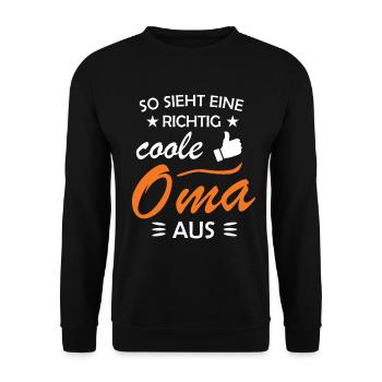 Grandma Omi Cool Grandma Gift Grandma Grandmas - Unisex Sweatshirt - black - Front - Alina (178cm) & Michal (187cm)