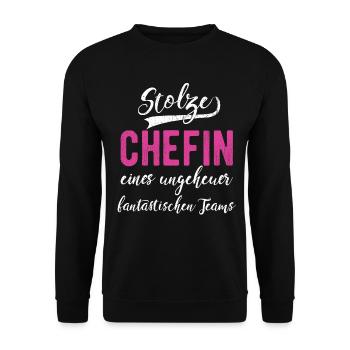Head of Branch Manager Head of Department Gift - Unisex Sweatshirt - black - Front - Alina (178cm) & Michal (187cm)