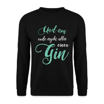 Gin Sort Gin Fan Gin Trinker Idée cadeau - Sweat-shirt Unisexe - noir - Devant - Alina (178cm) & Michal (187cm)