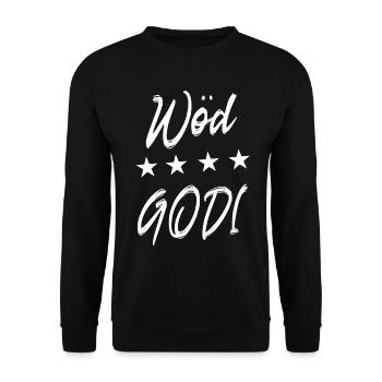 Wöd Godi Goli Godn Taufgodi Firmgodi Geschenk - Unisex Pullover - Schwarz - Vorne - Alina (178cm) & Michal (187cm)